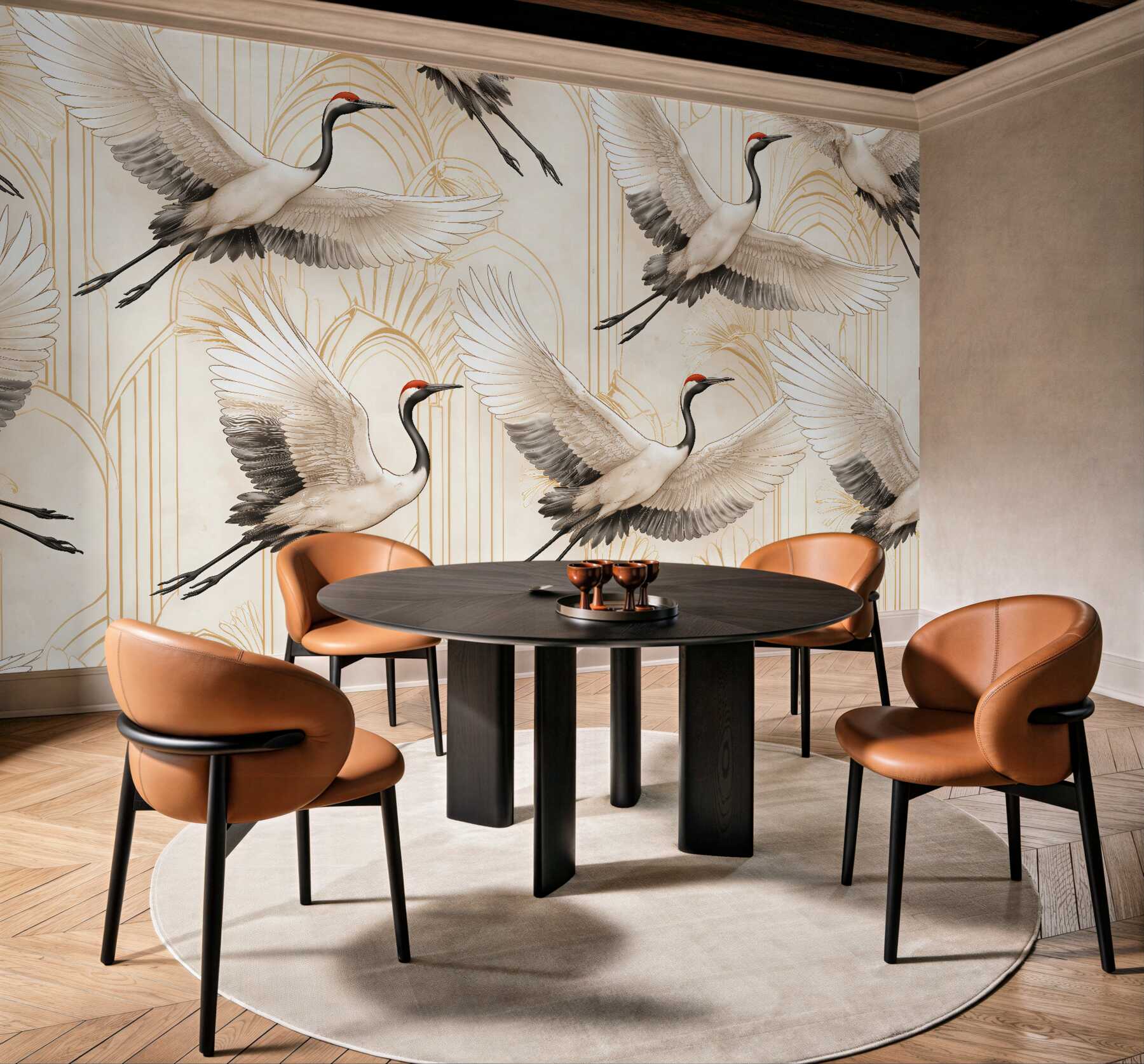 Fototapet Cocori în stil art déco elegant