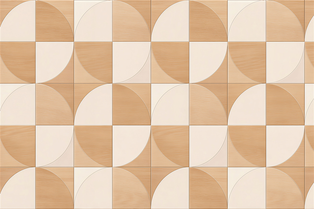 Fototapet Armonie geometrică din lemn
