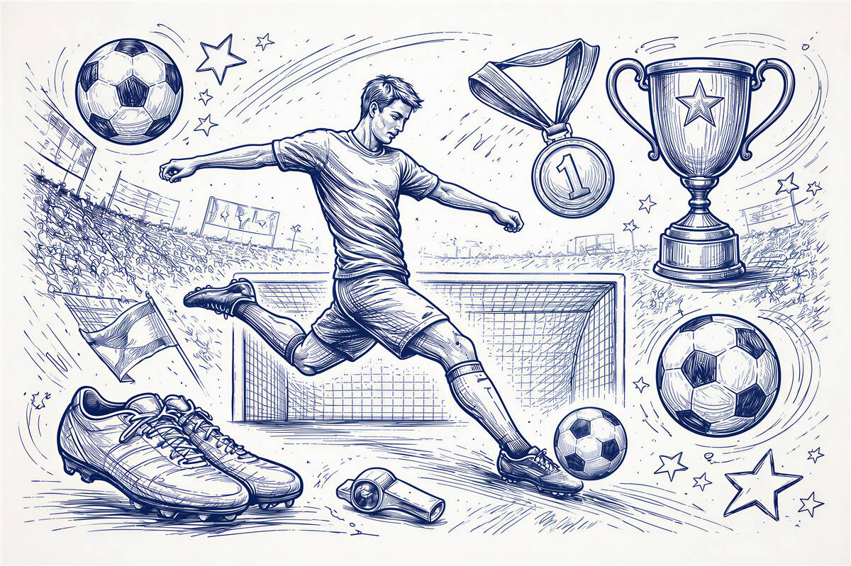 Fototapet Visurile fotbalistice ale unui campion