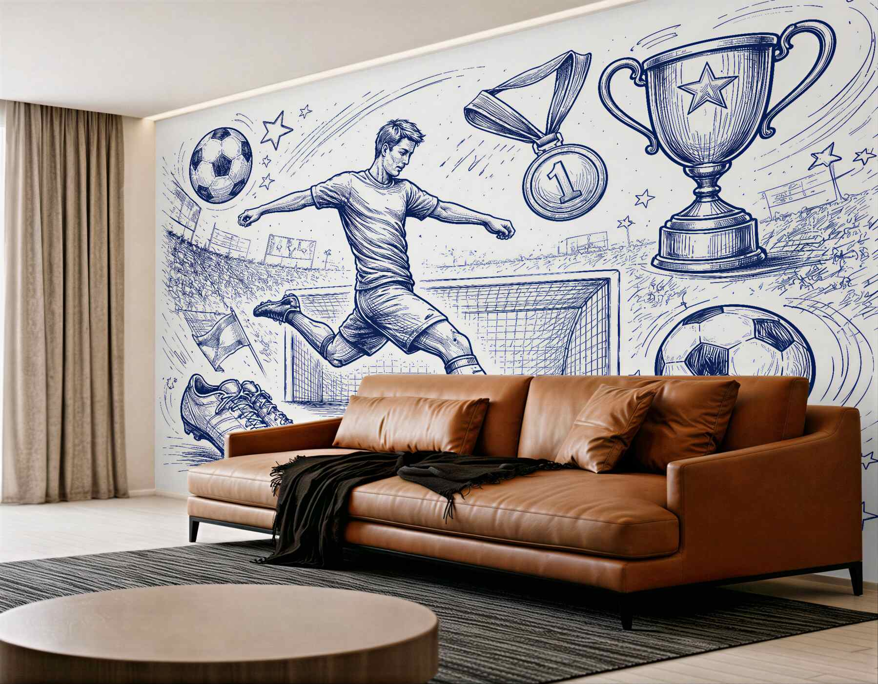 Fototapet Visurile fotbalistice ale unui campion