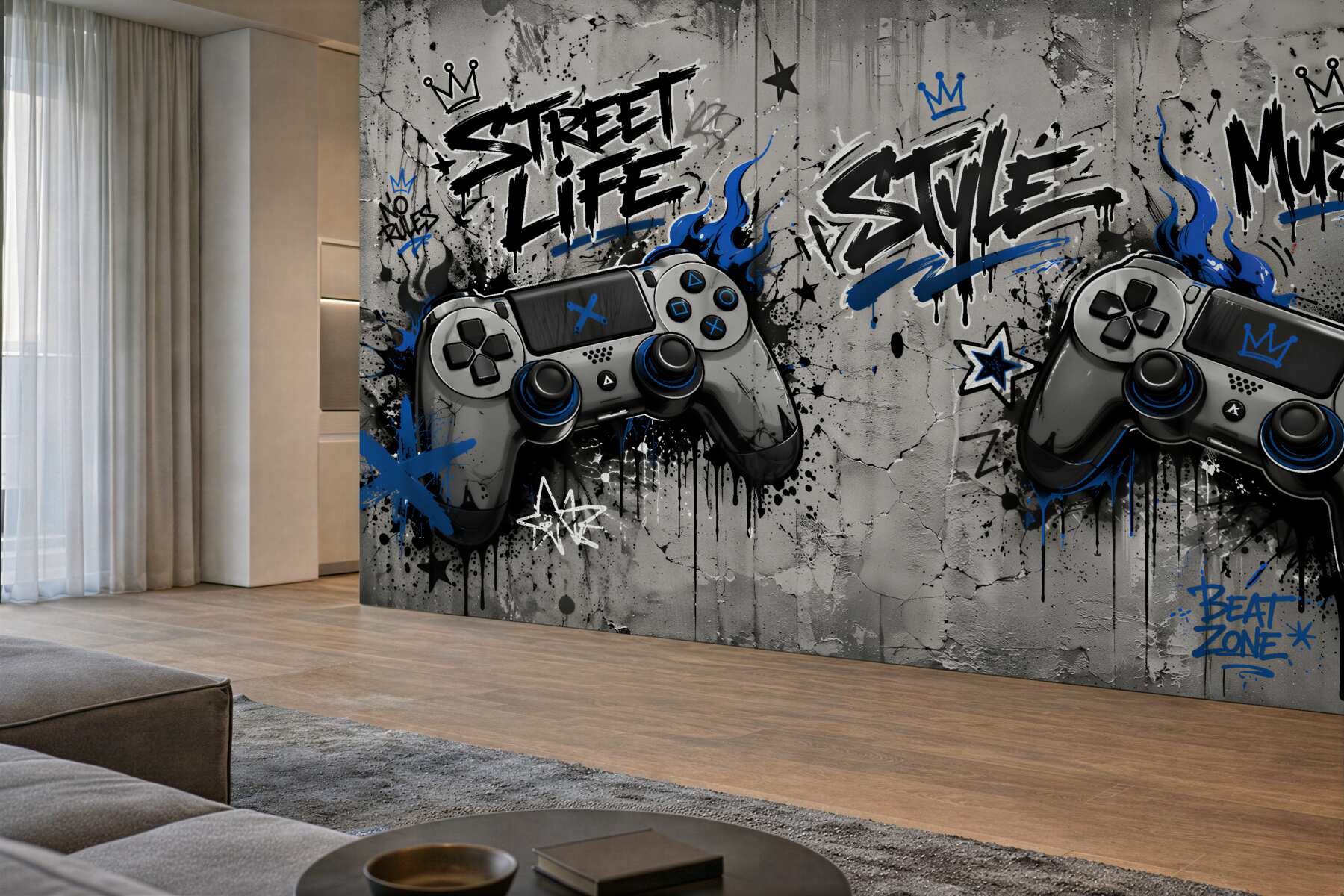 Fototapet Stil street gaming cu controllere