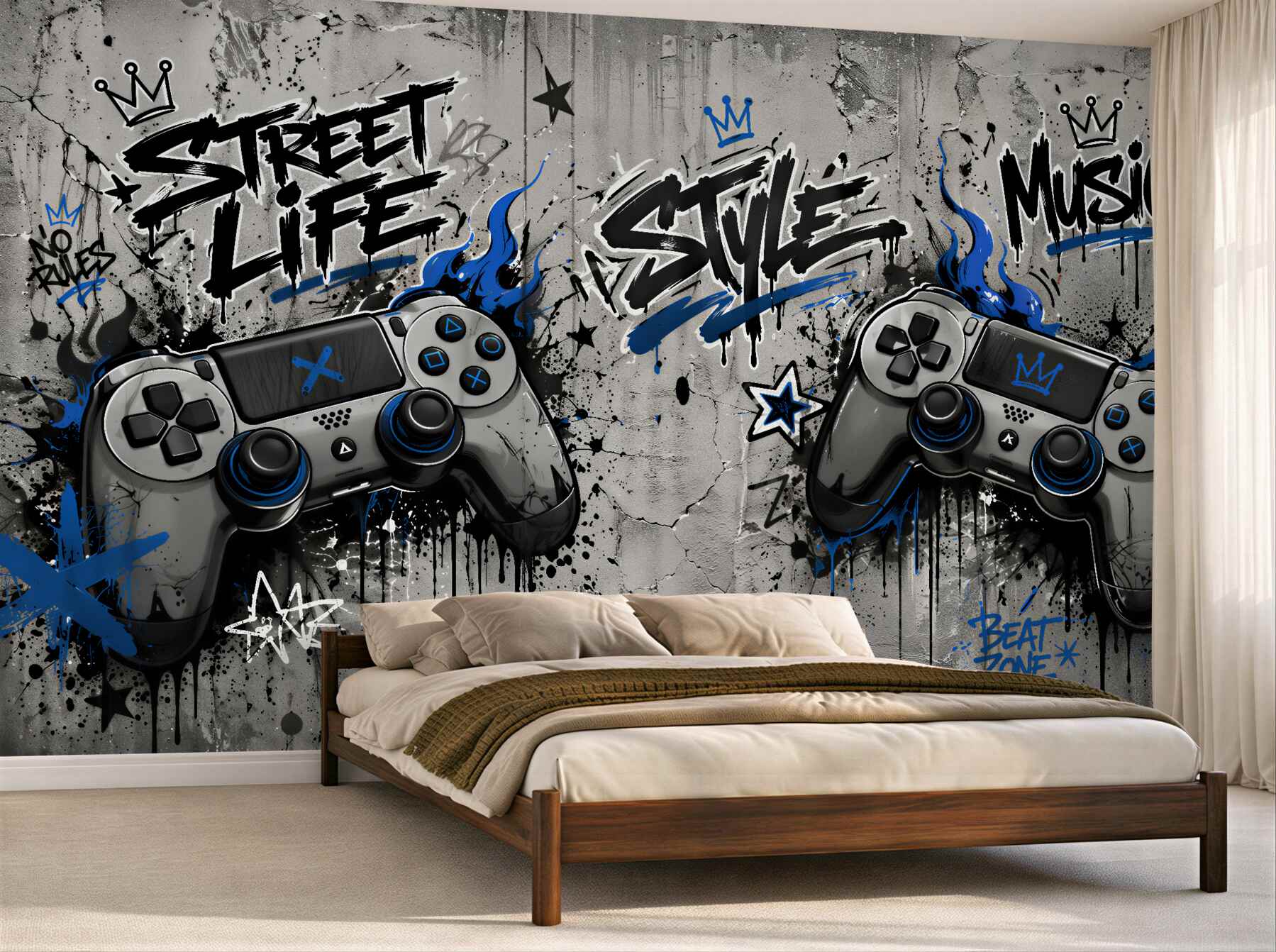 Fototapet Stil street gaming cu controllere