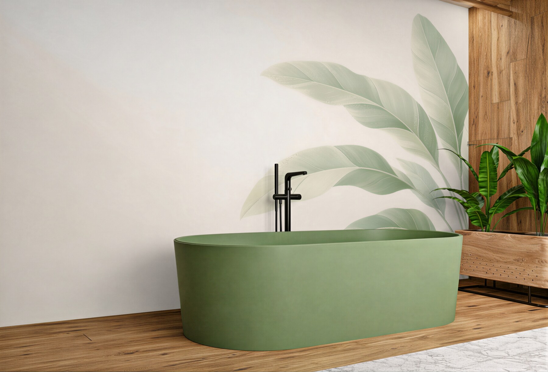 Fototapet Frunze tropicale subtile