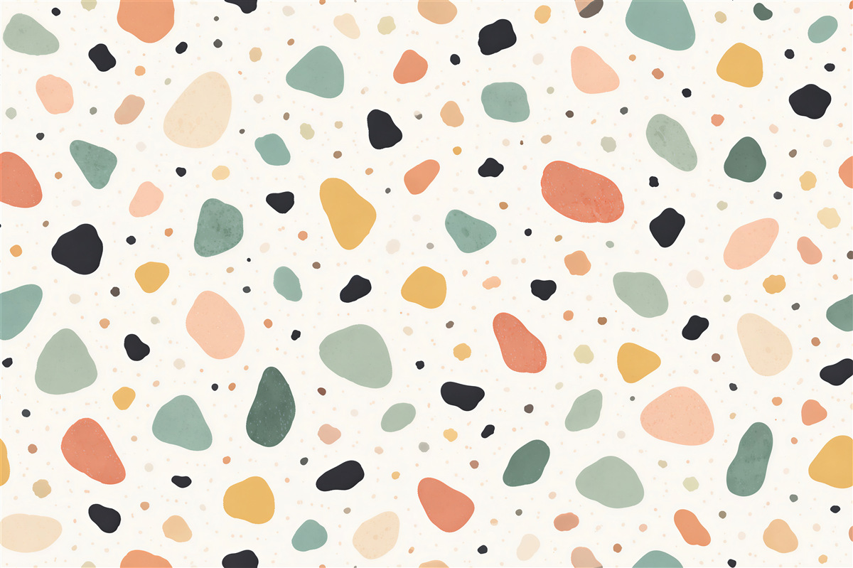 Fototapet Pietricele colorate terrazzo