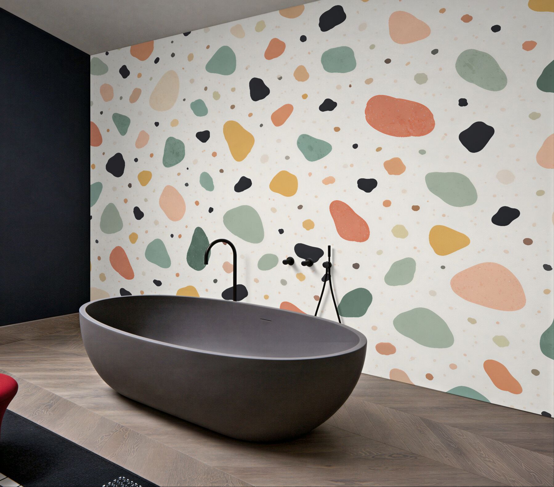 Fototapet Pietricele colorate terrazzo