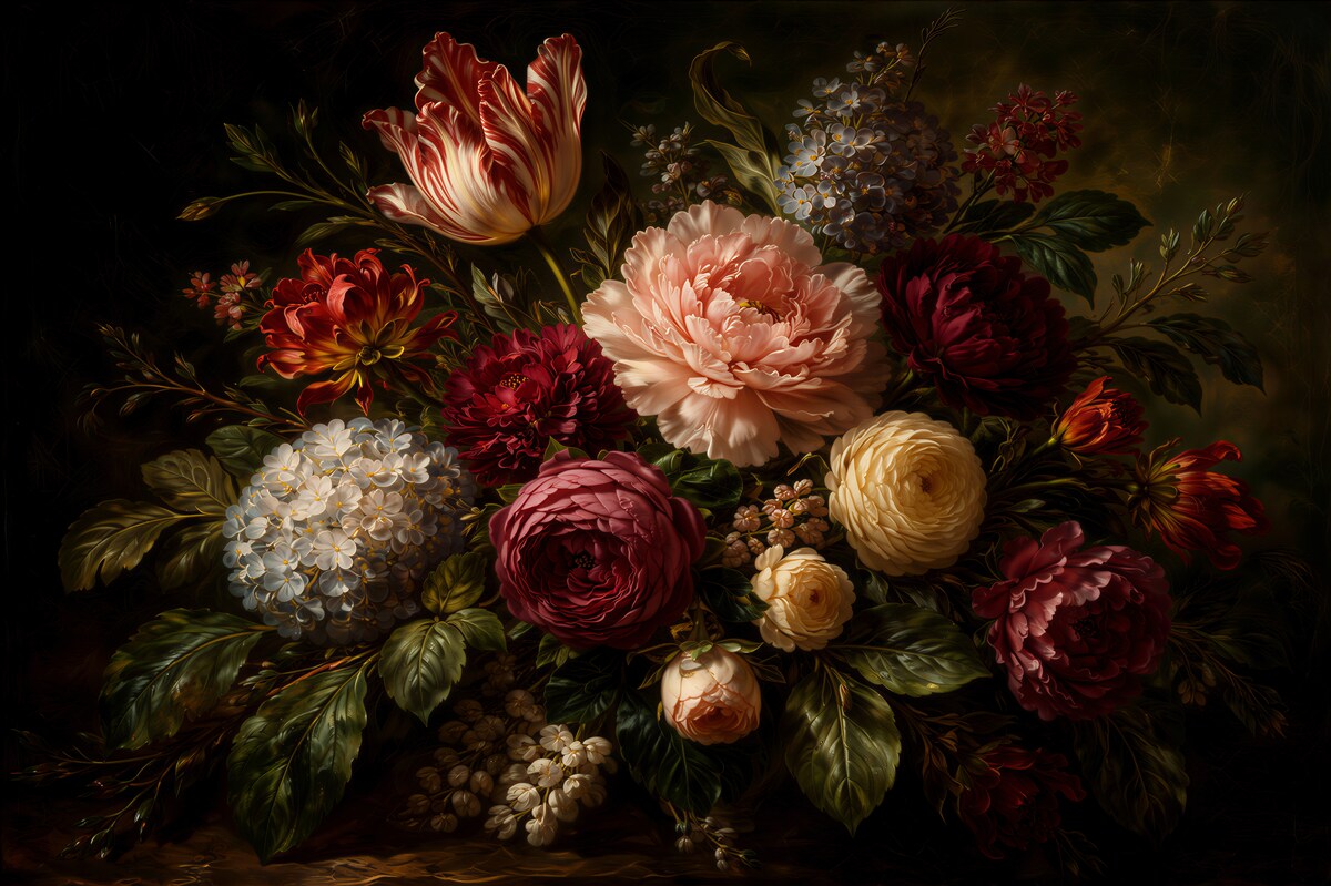 Fototapet Buchet floral baroc