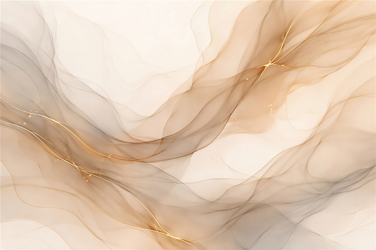 Fototapet Linii aurii pe o abstracție lăptoasă