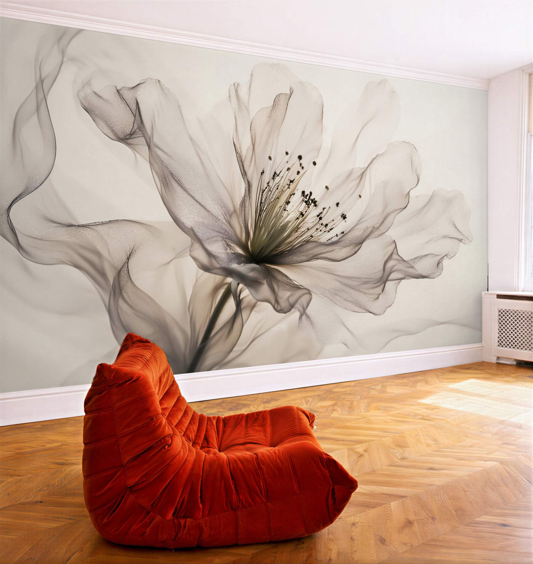 Fototapet Floare diafană în prim-plan artistic