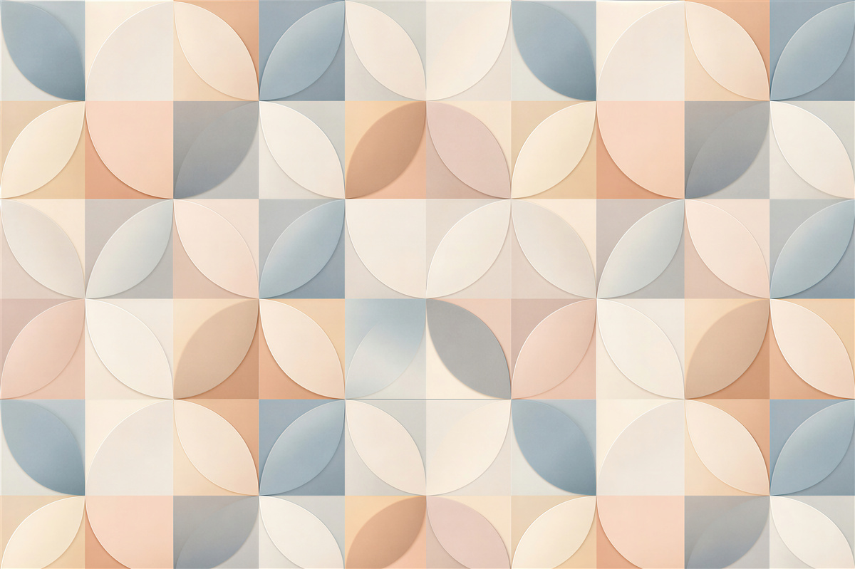 Fototapet Armonie geometrică în tonuri pastelate