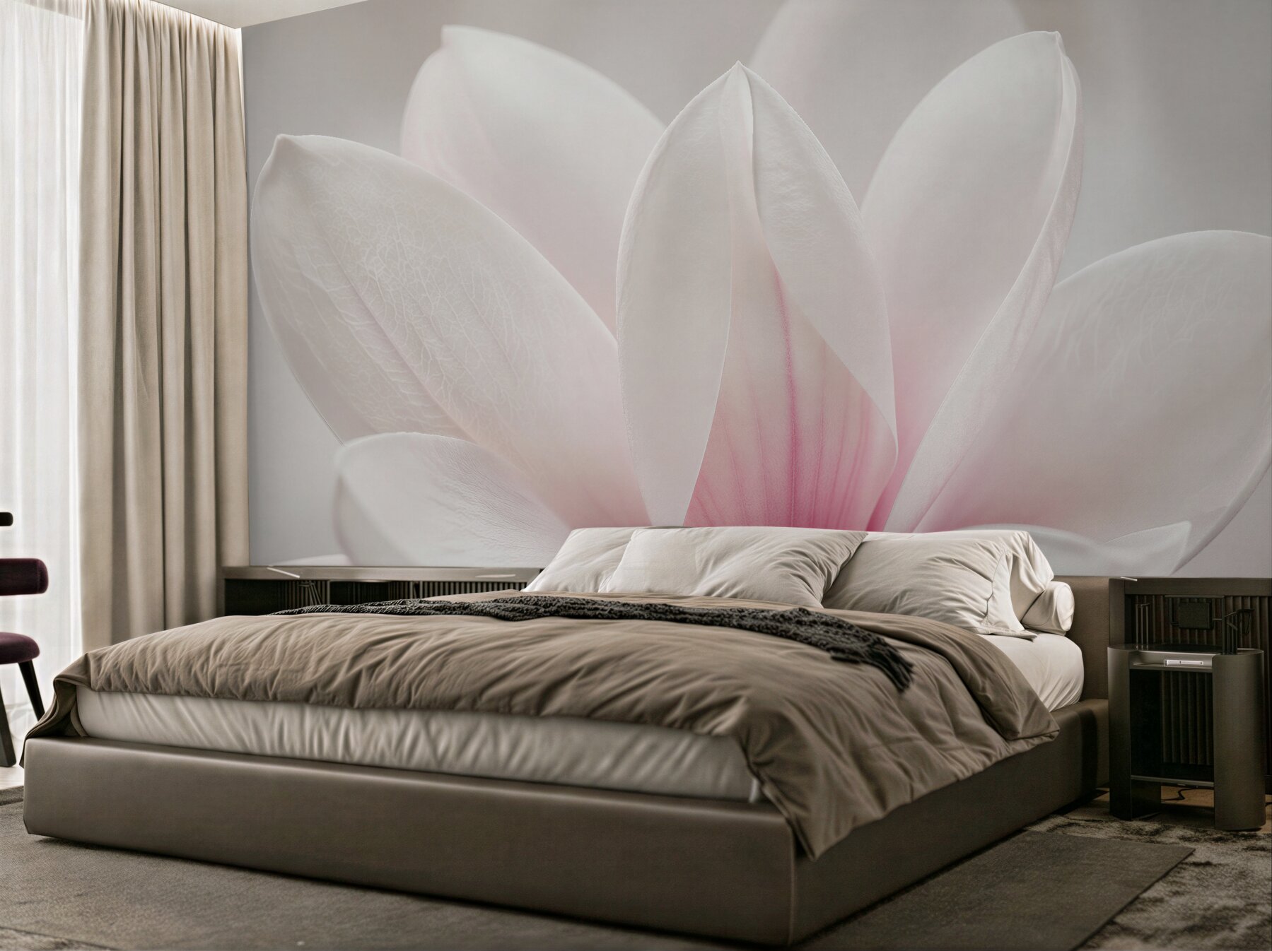 Fototapet Petale delicate de magnolie în prim-plan