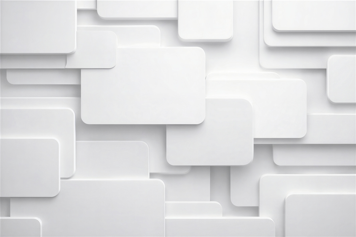 Fototapet Panouri albe 3D minimaliste