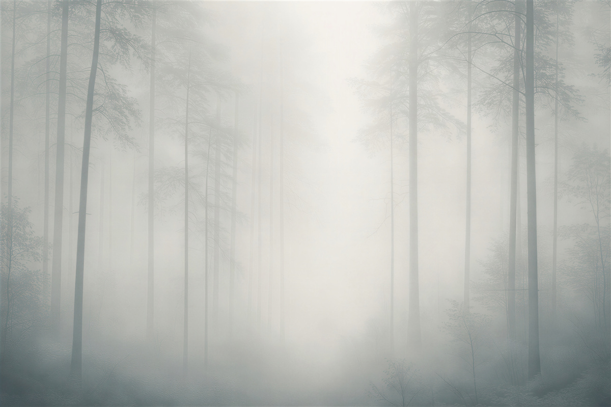Fototapet Ceață de pădure în strălucire