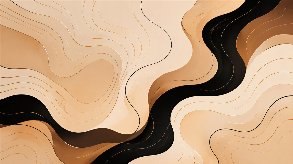 Fototapet Abstracțiune fluidă în tonuri de caramel