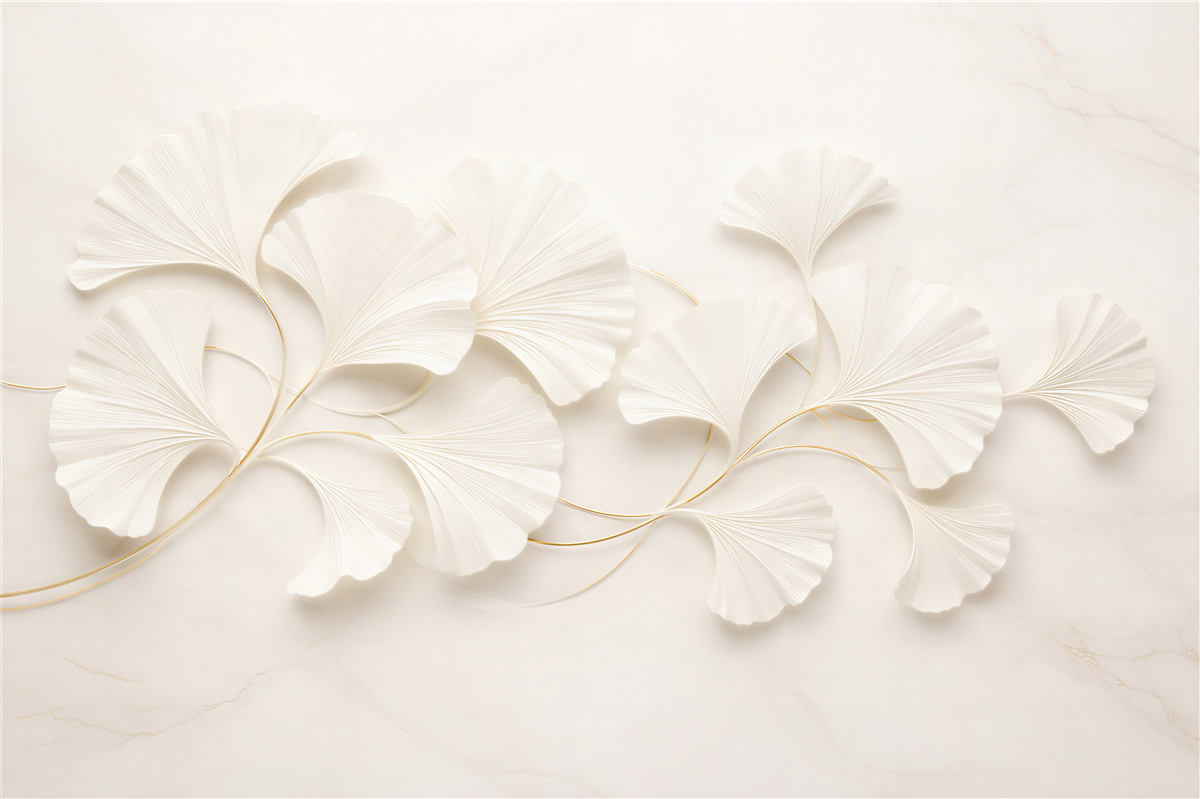 Fototapet Frunze elegante de ginkgo 3D