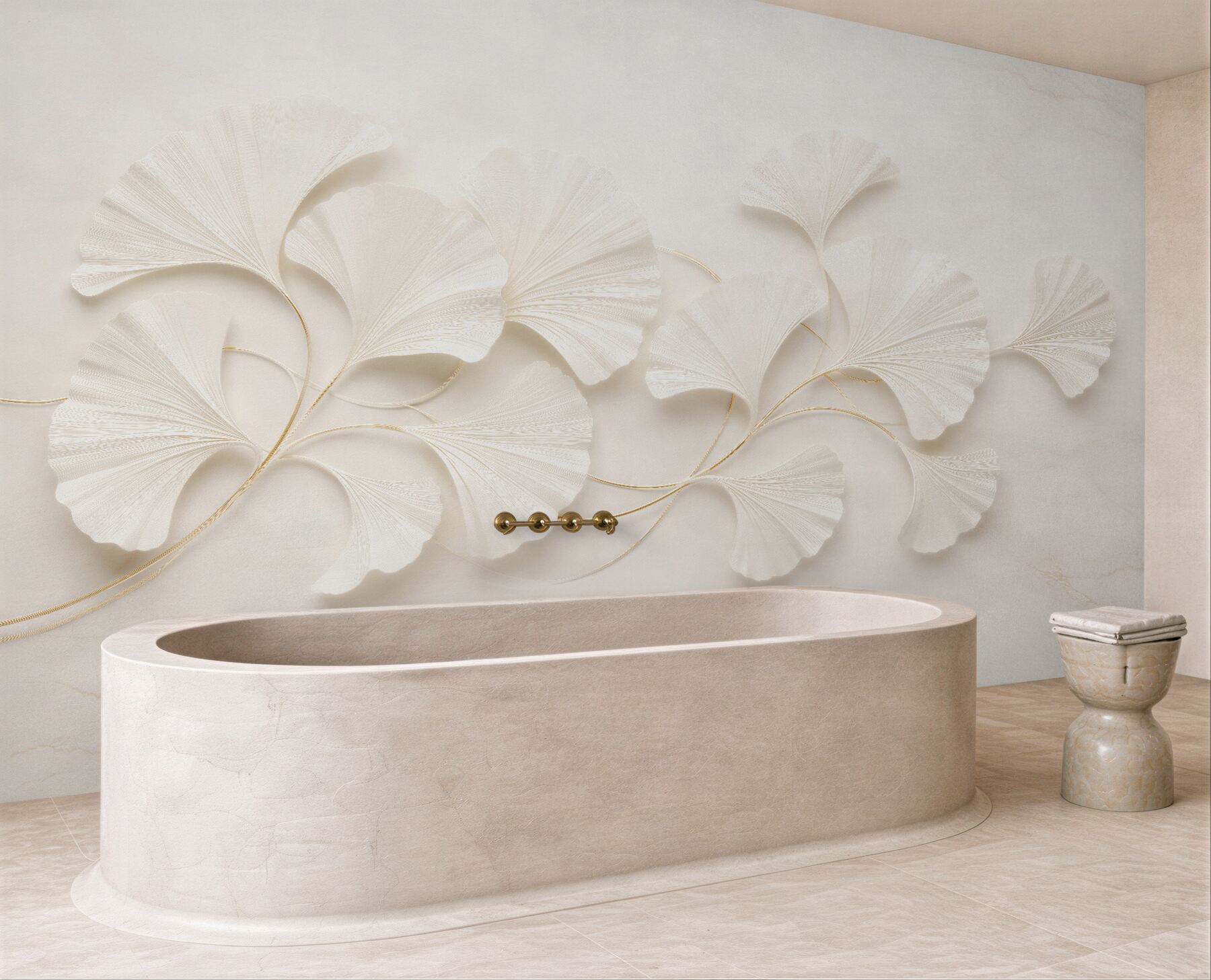 Fototapet Frunze elegante de ginkgo 3D