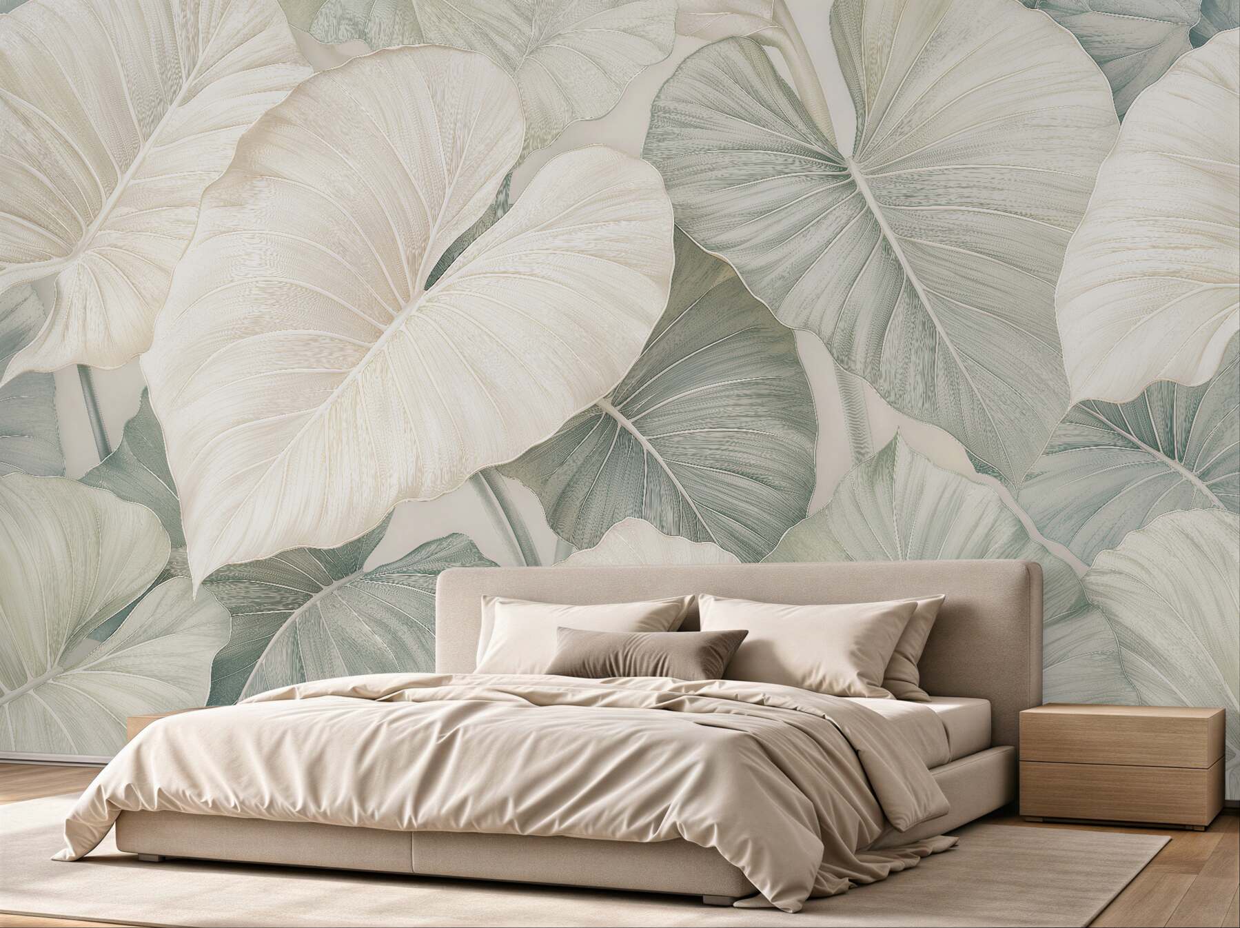 Fototapet Frunze tropicale subtile