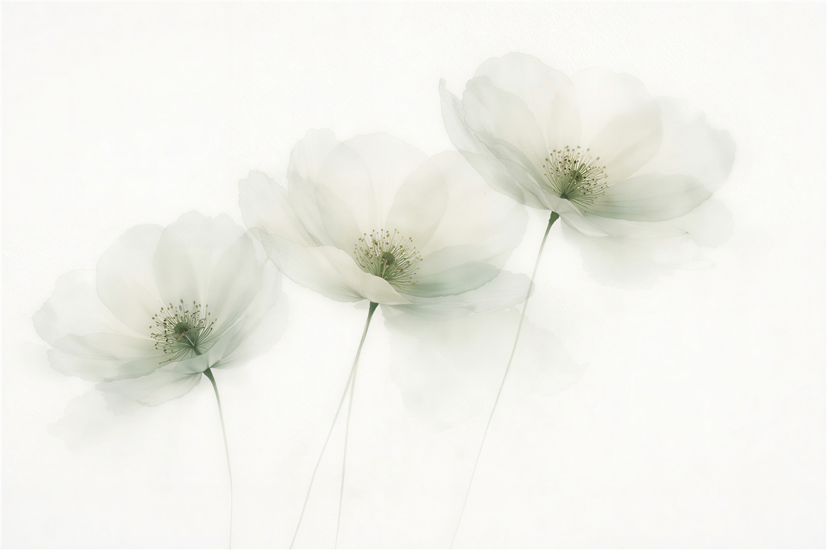 Fototapet Flori albe eterice