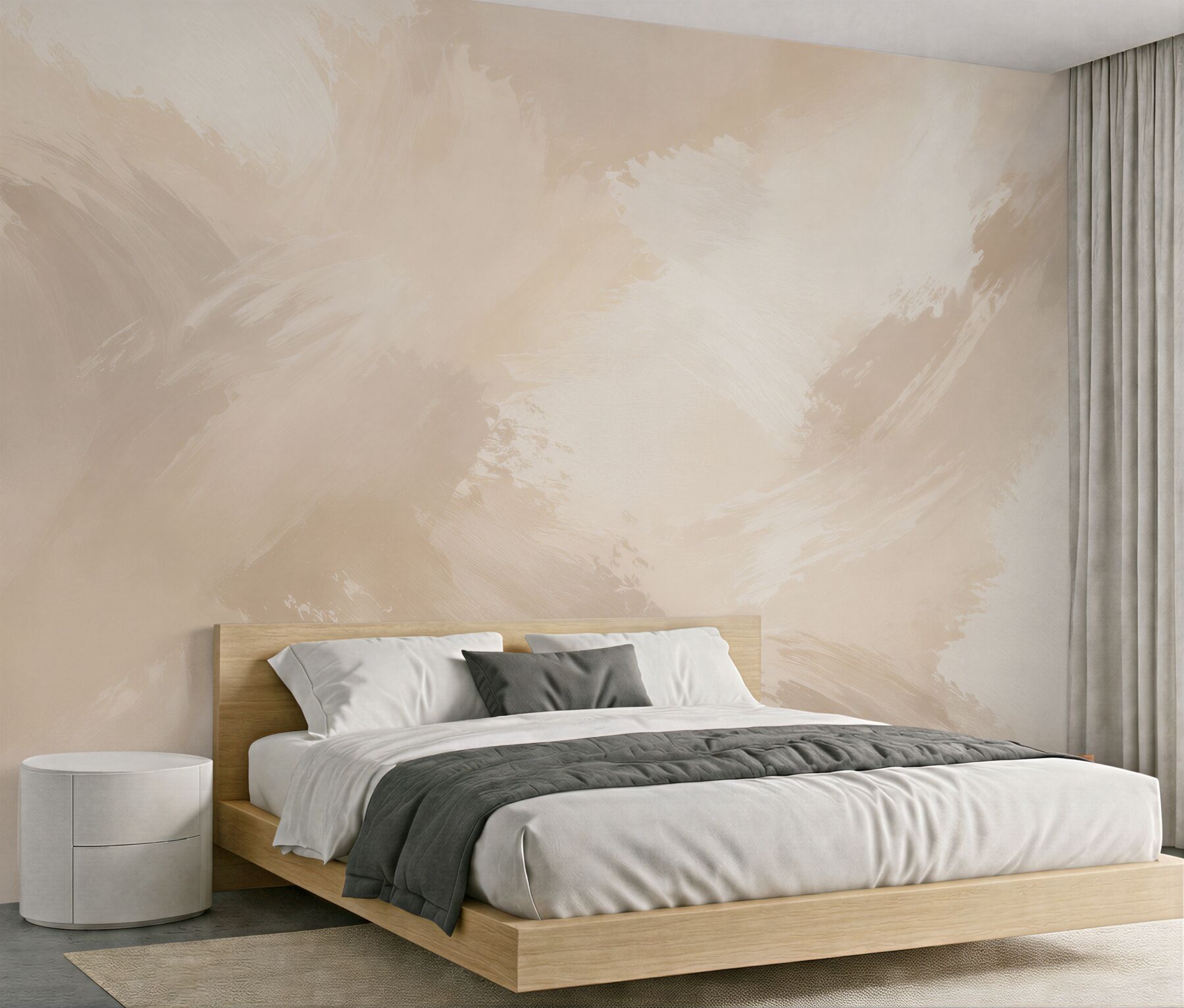 Fototapet Abstract crem realizat cu pensula
