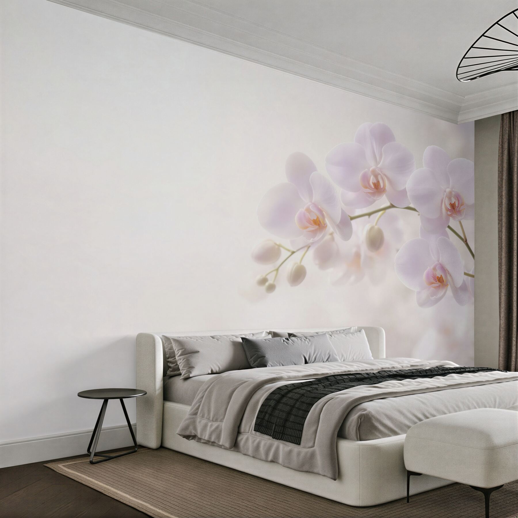 Fototapet Orhidee albe delicate