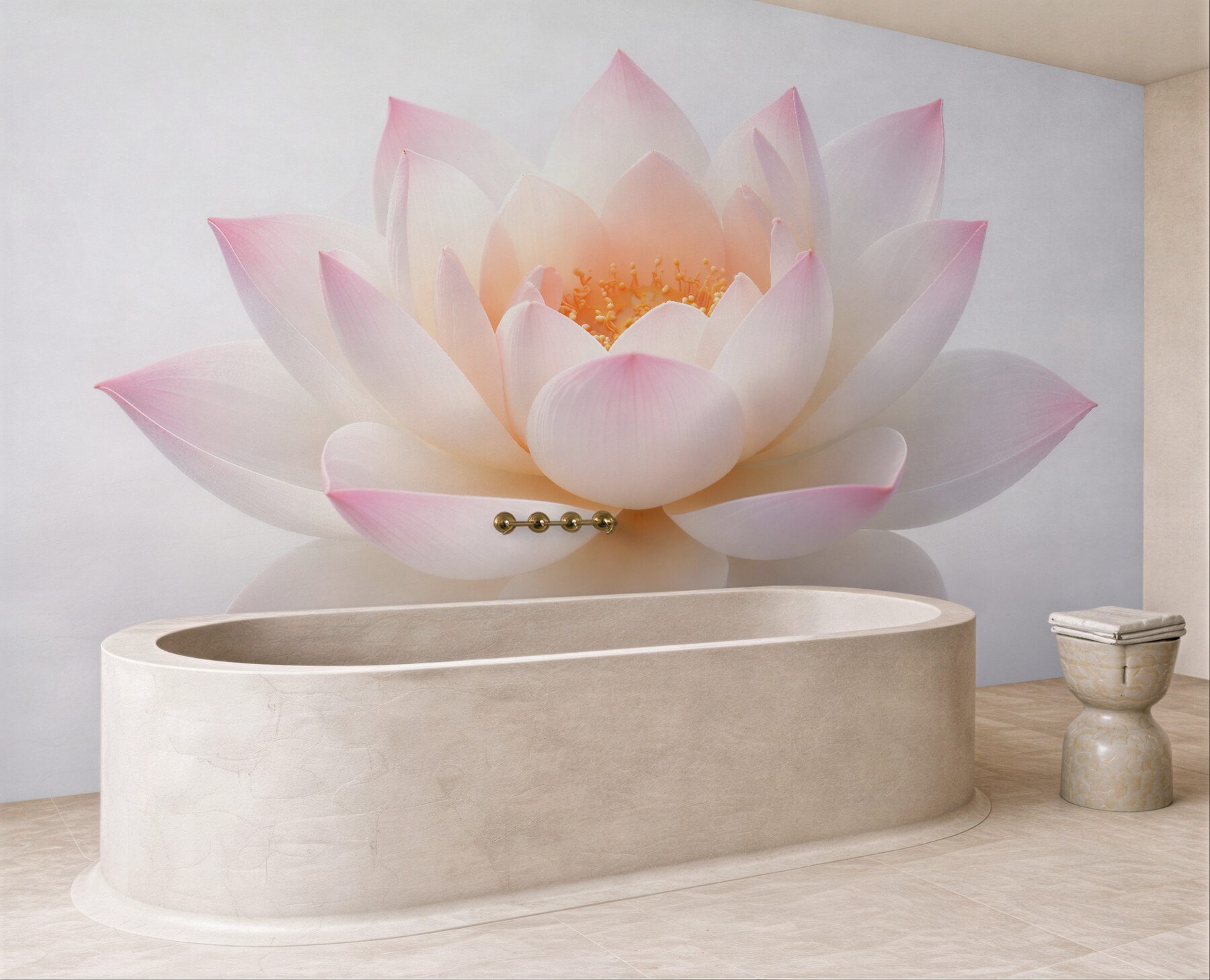 Fototapet Floare de lotus pastelată