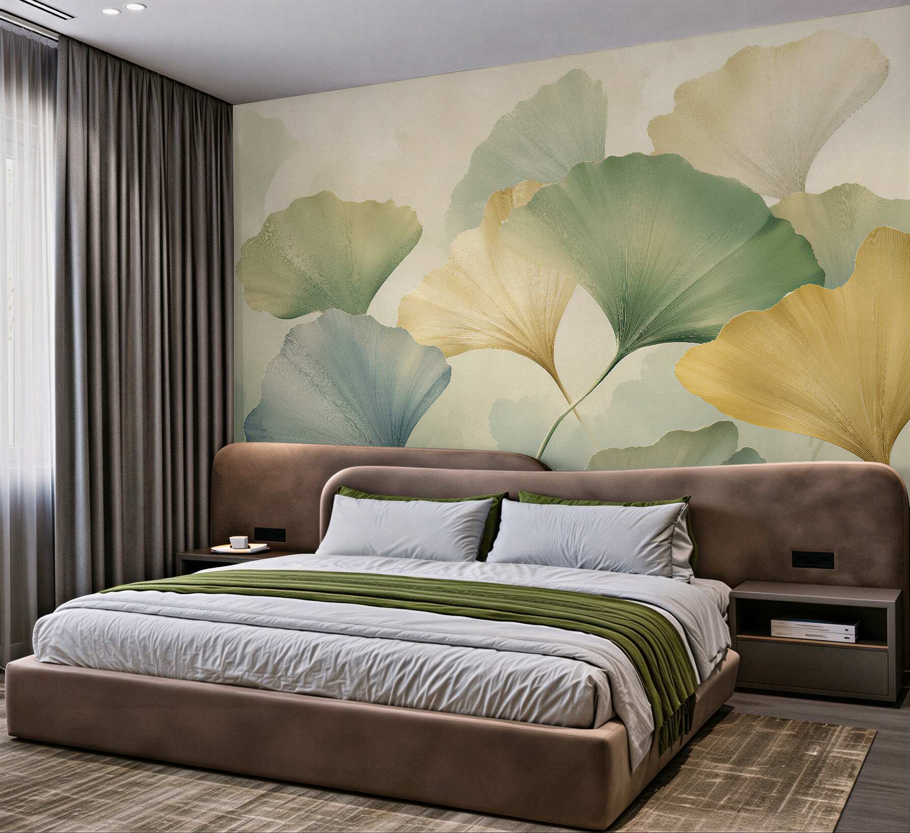 Fototapet Frunze pastel de ginkgo