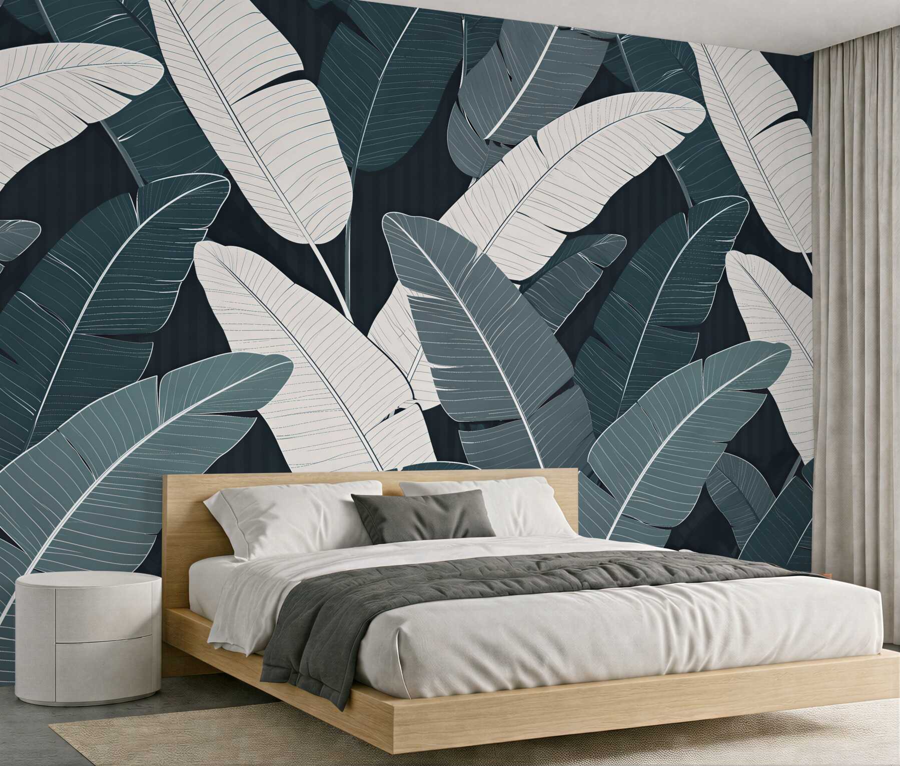 Fototapet Frunze tropicale în stil elegant