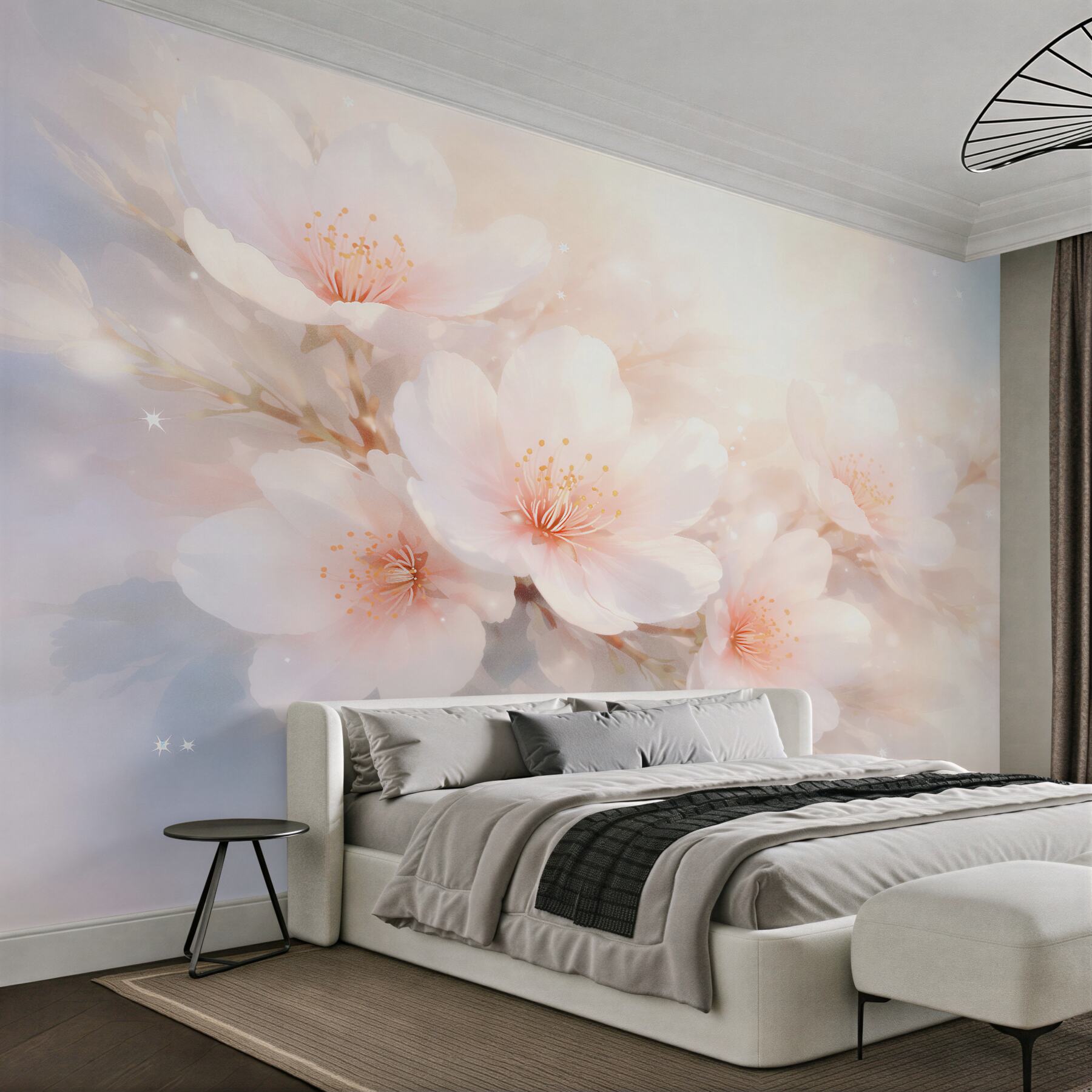 Fototapet Flori pastel în strălucire romantică