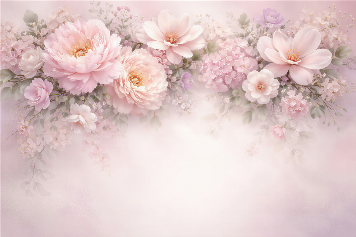 Fototapet Compoziție florală pudrată