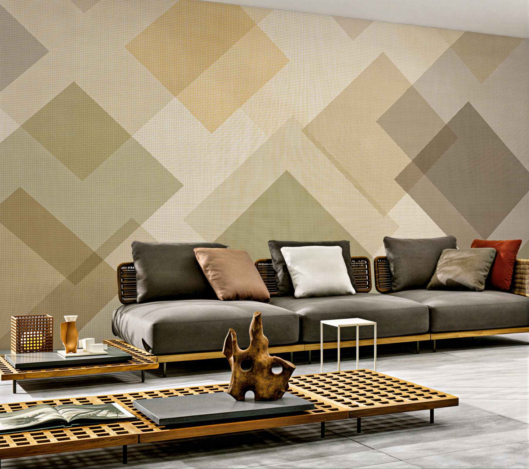 Fototapet Geometrie bej în stil modern