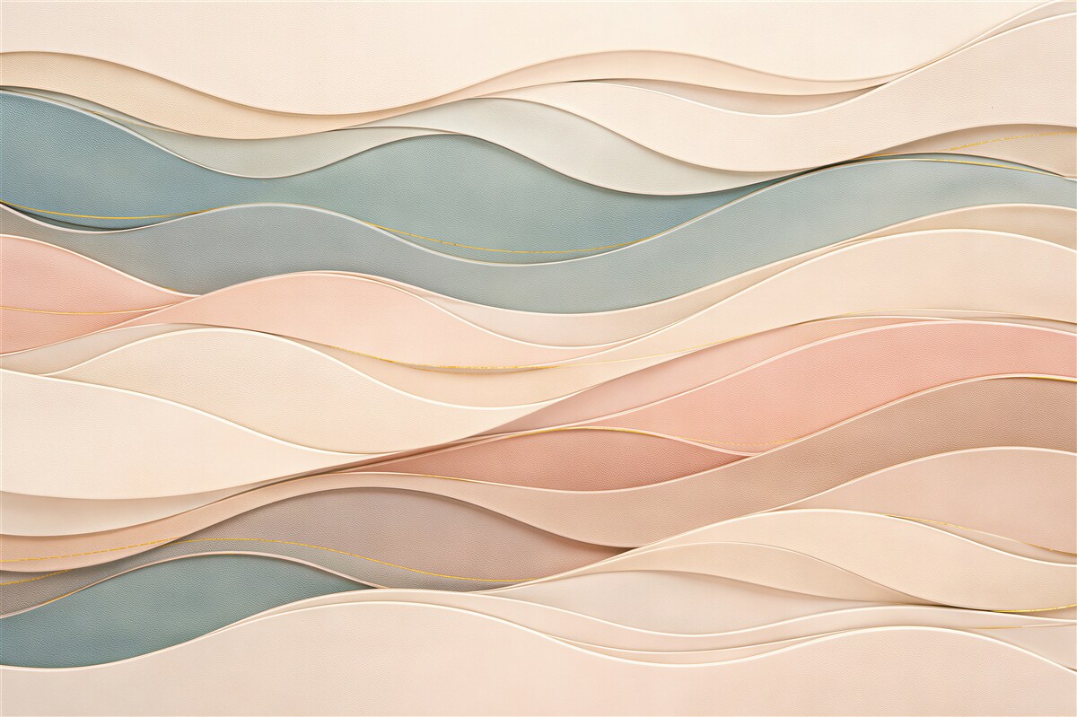 Fototapet Straturi ondulate pastelate 3D