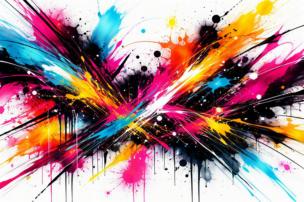 Fototapet Explozie energetică de culori abstracte