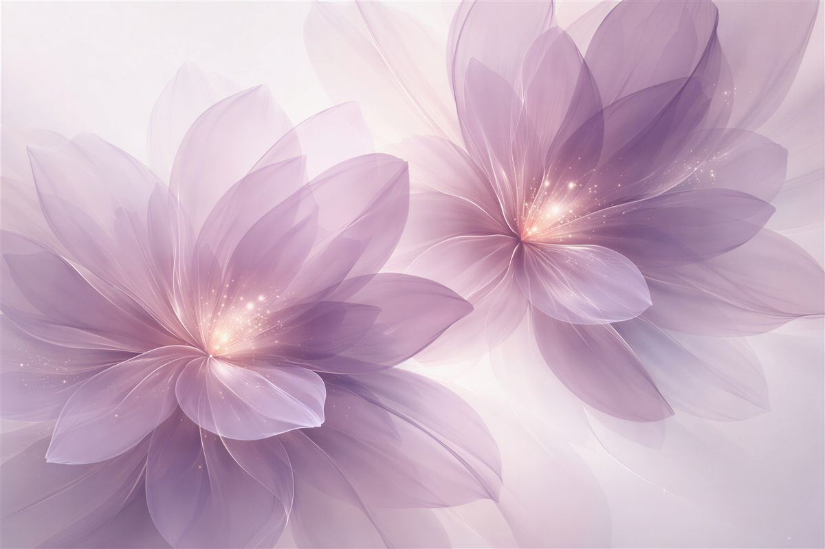 Fototapet Flori liliachii într-o ceață luminoasă
