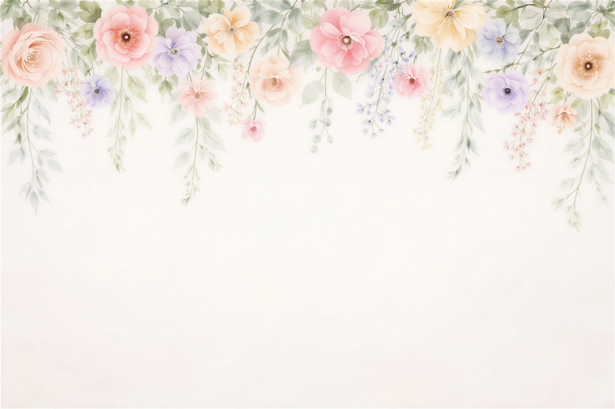 Fototapet Flori delicate într-o compoziție pastelată