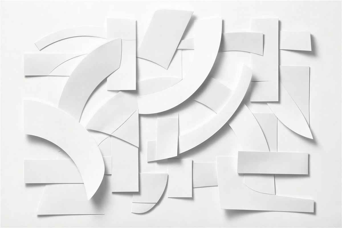 Fototapet Compoziție geometrică albă 3D