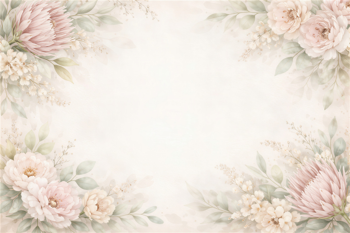Fototapet Compoziție florală pastelată