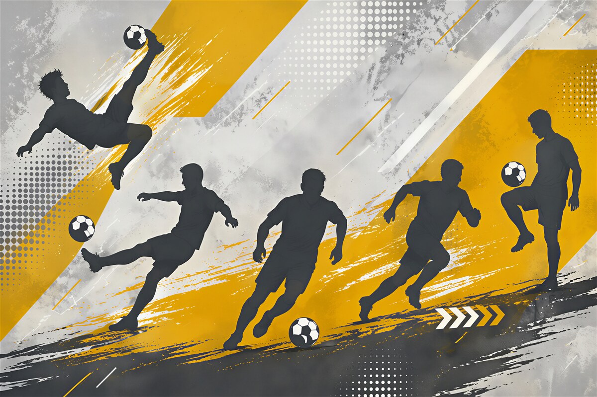 Fototapet Joc dinamic de fotbal