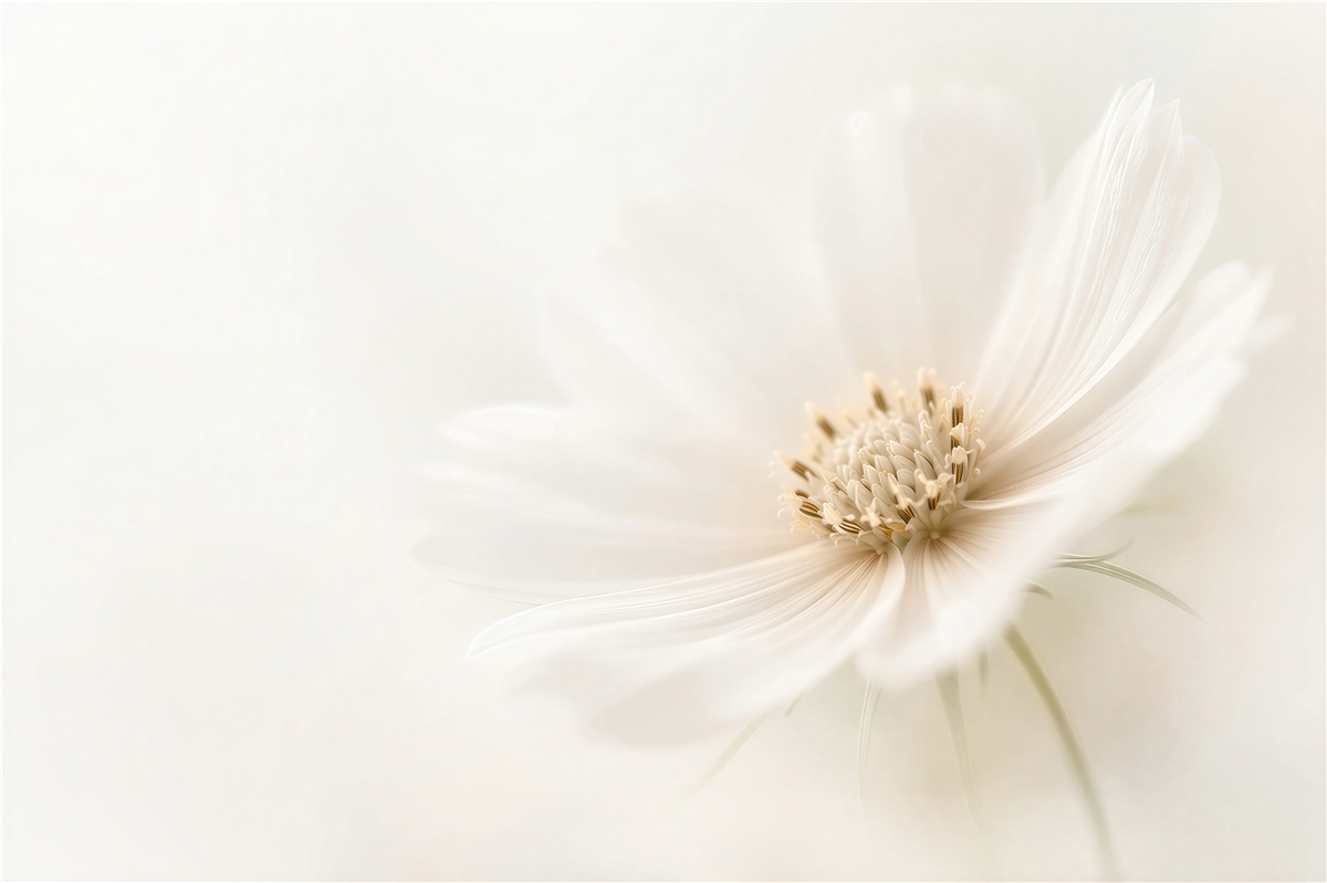 Fototapet Floare albă delicată