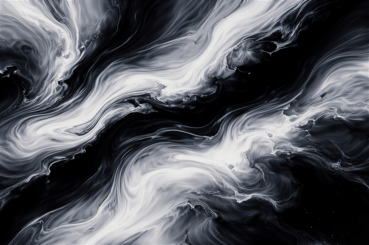 Fototapet Vârtej alb-negru al abstracției
