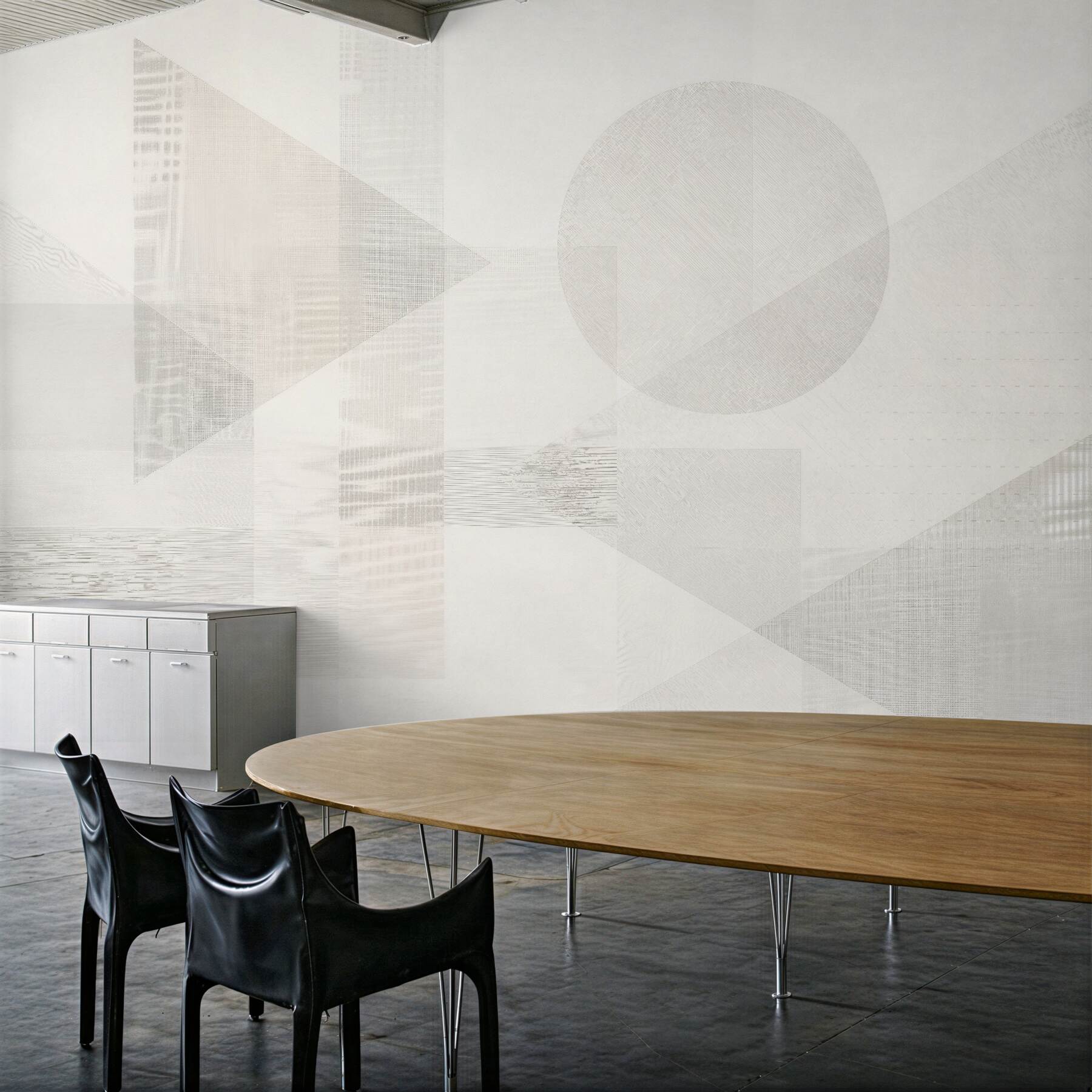 Fototapet Geometrie subtilă în tonuri de bej