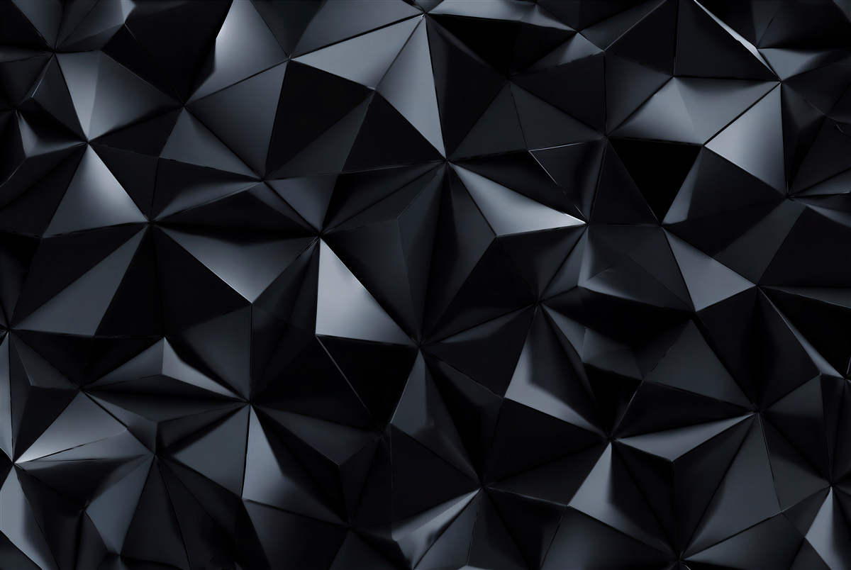 Fototapet Forme geometrice negre 3D