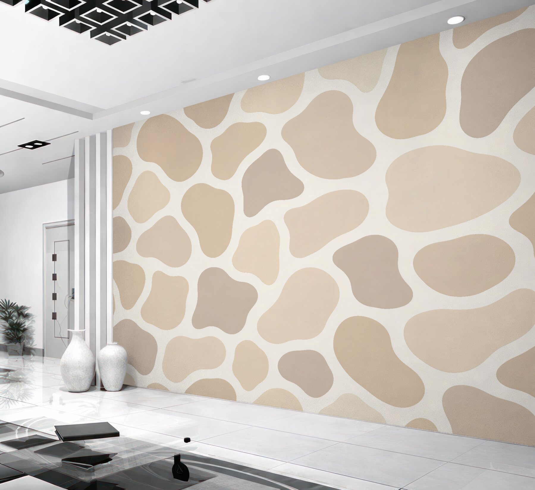 Fototapet Piele de girafă bej minimalistă