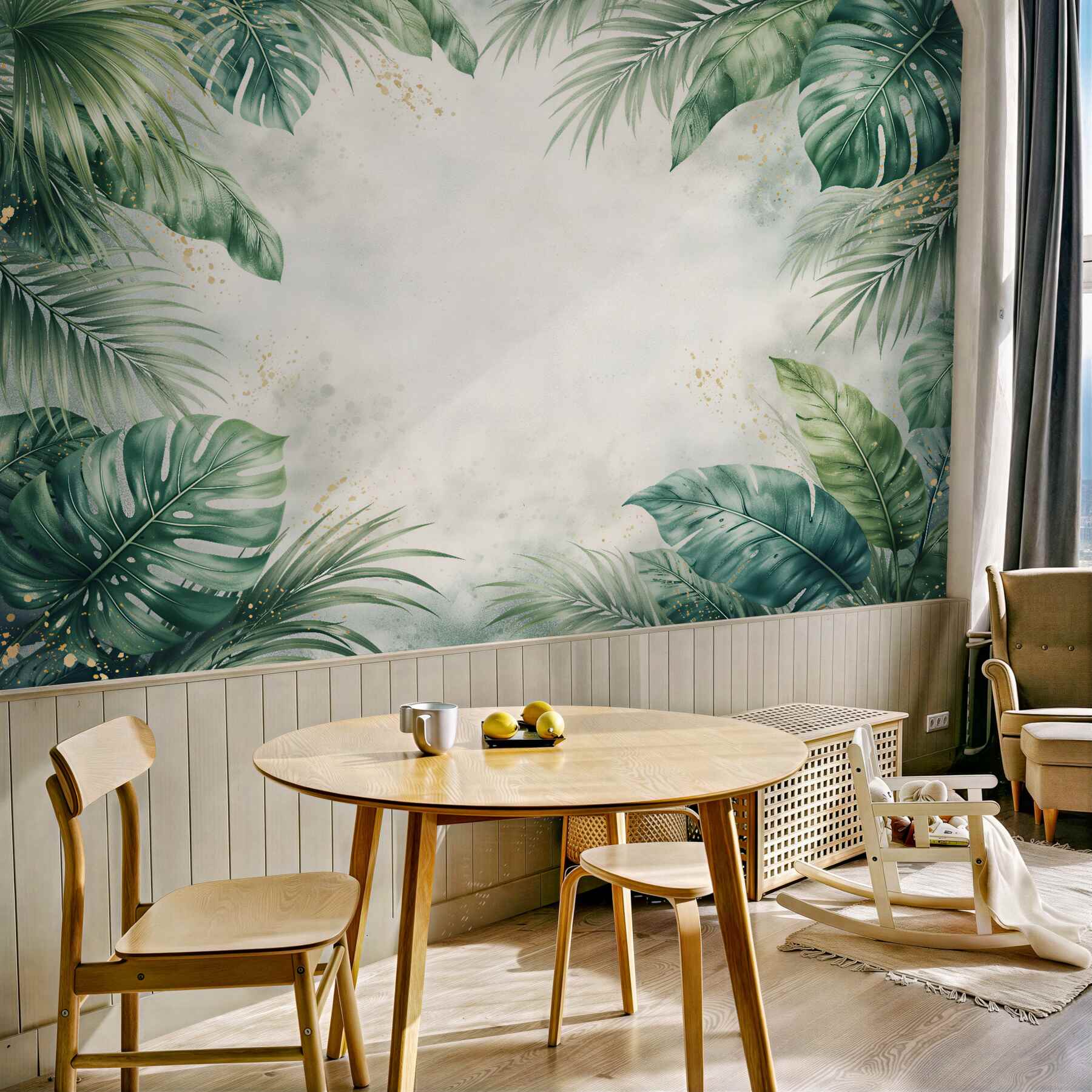 Fototapet Ramă tropicală din frunze de palmier
