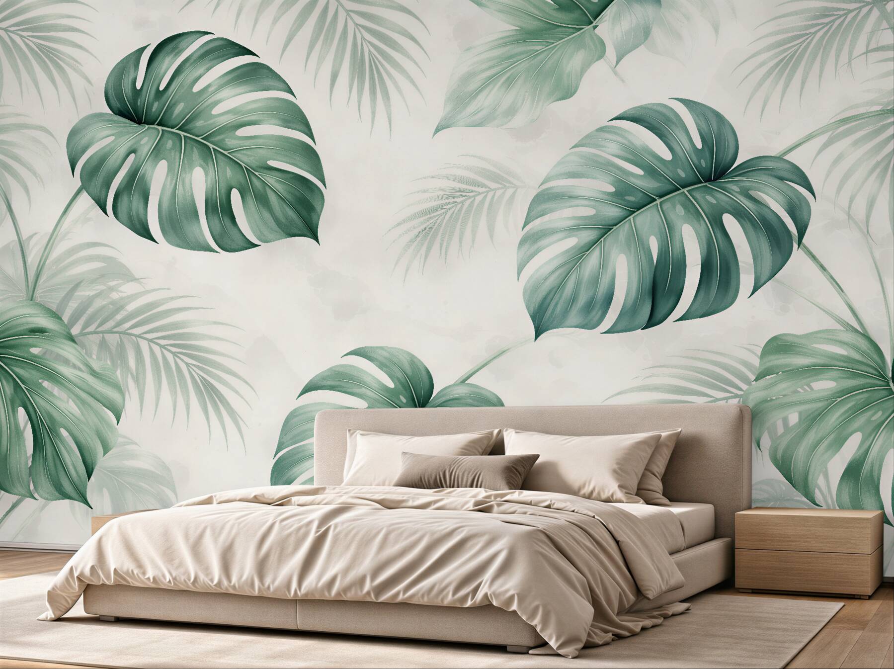 Fototapet Monstera într-un ritm subtil