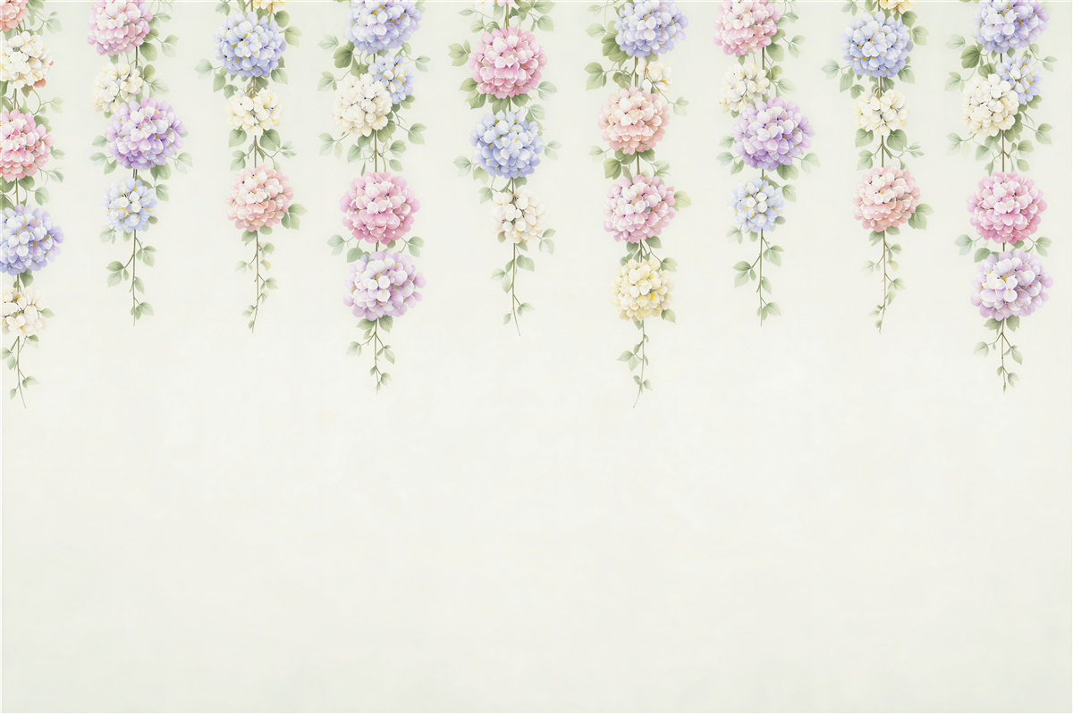 Fototapet Ghirlande florale pastelate