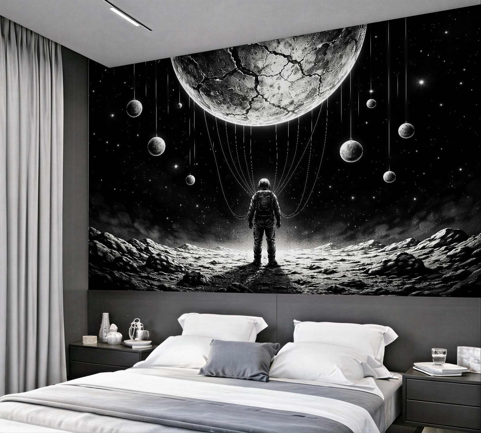 Fototapet Călător cosmic sub planete