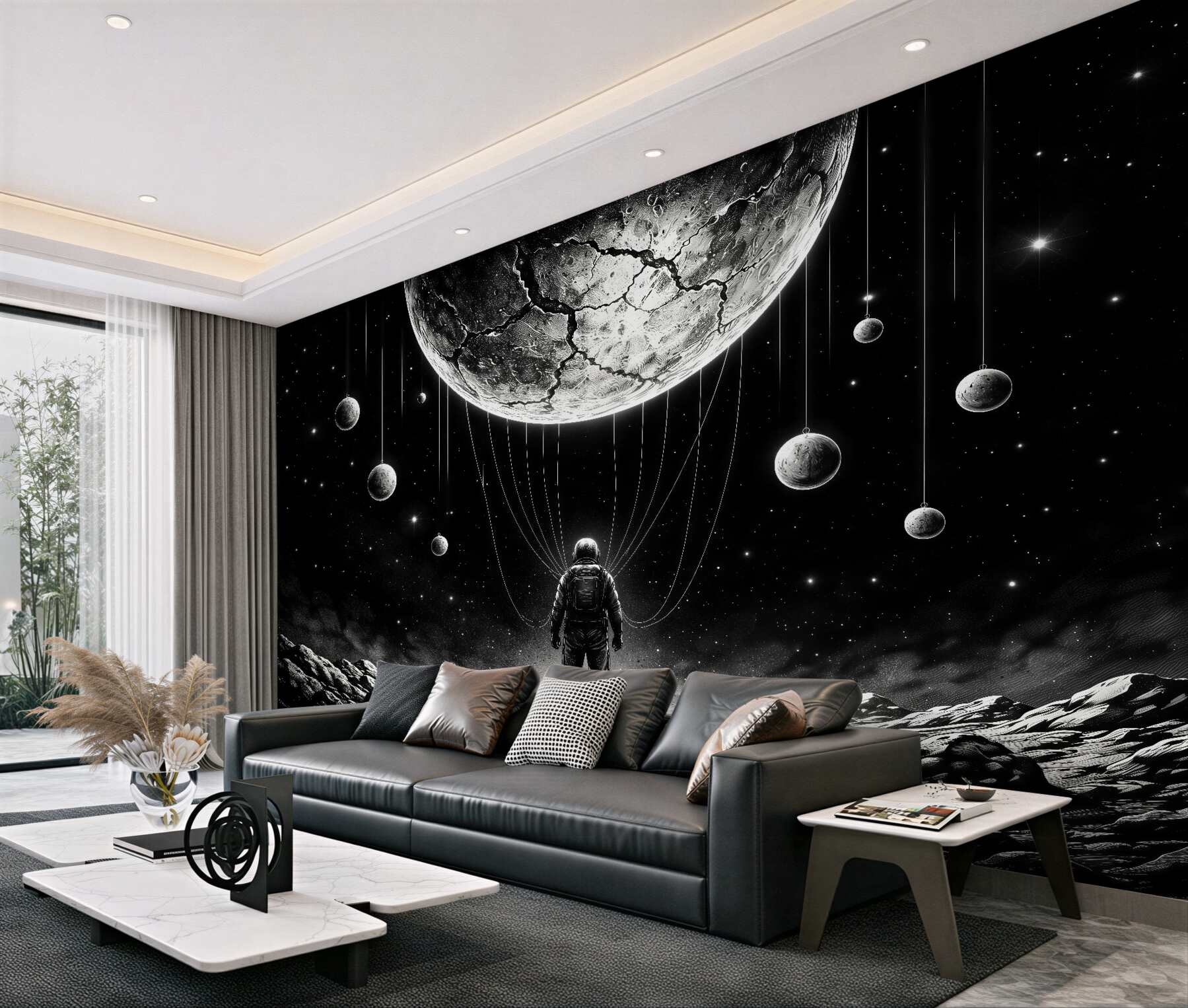 Fototapet Călător cosmic sub planete