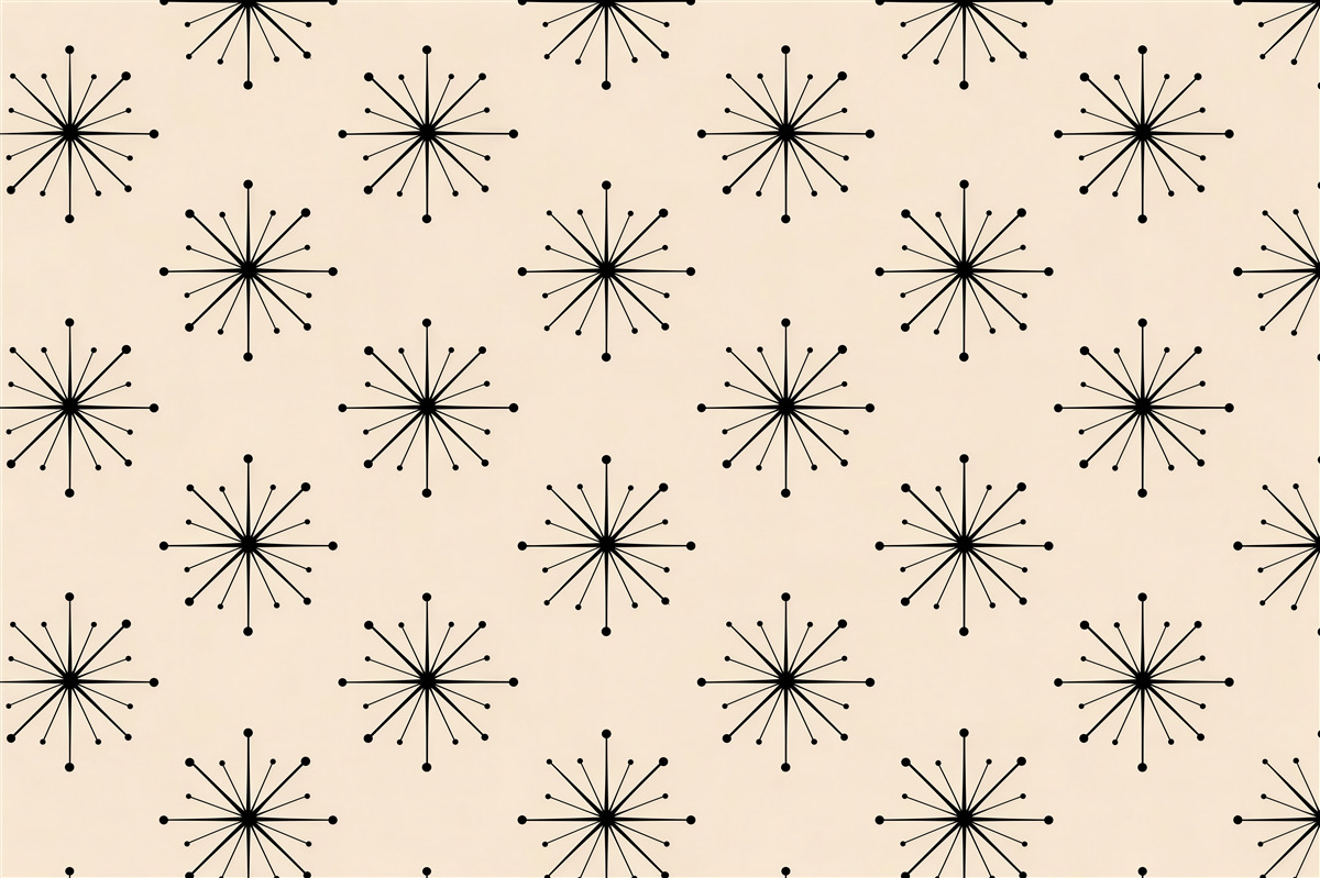 Fototapet Stele retro în ritm geometric