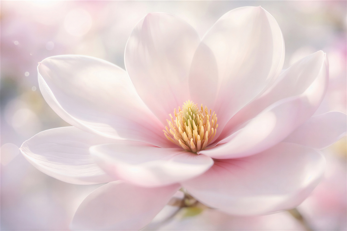 Fototapet Magnolie subtilă în strălucire