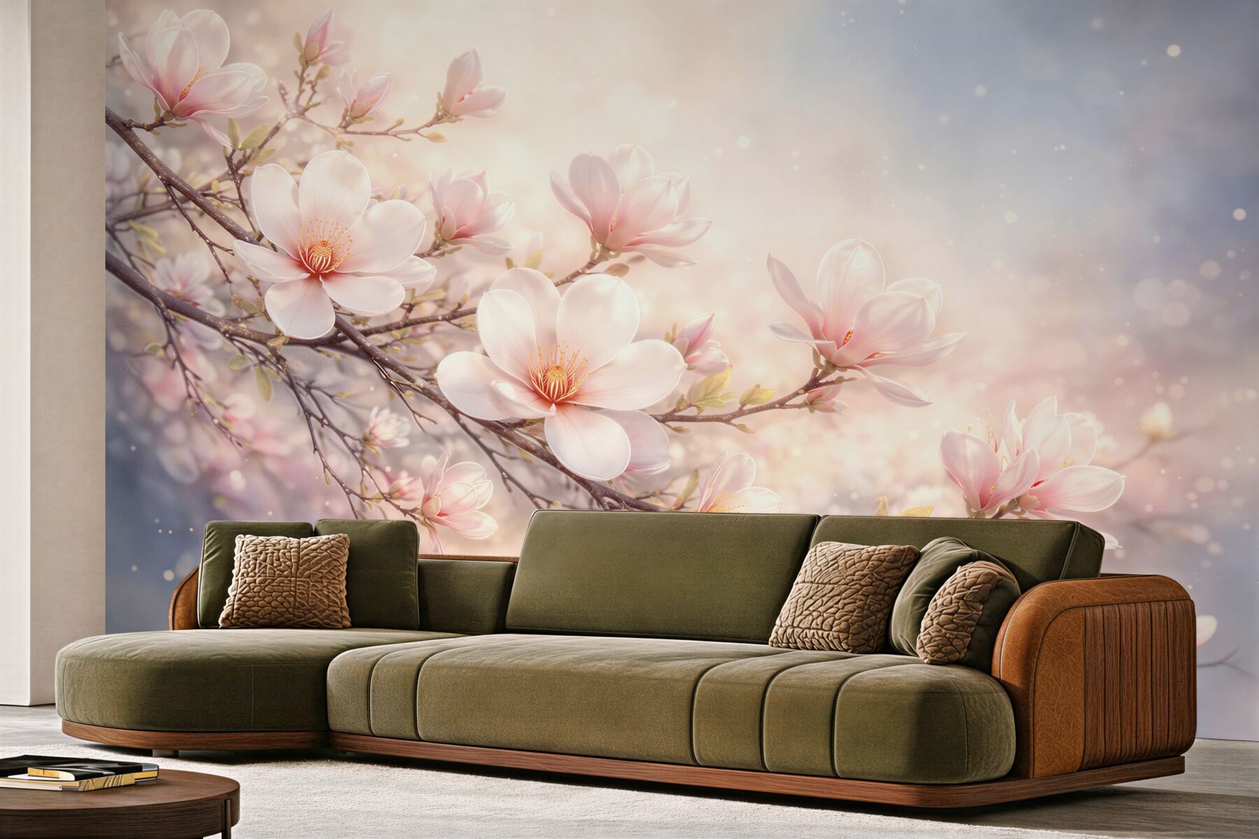 Fototapet Magnolie înflorită în lumină pastelată