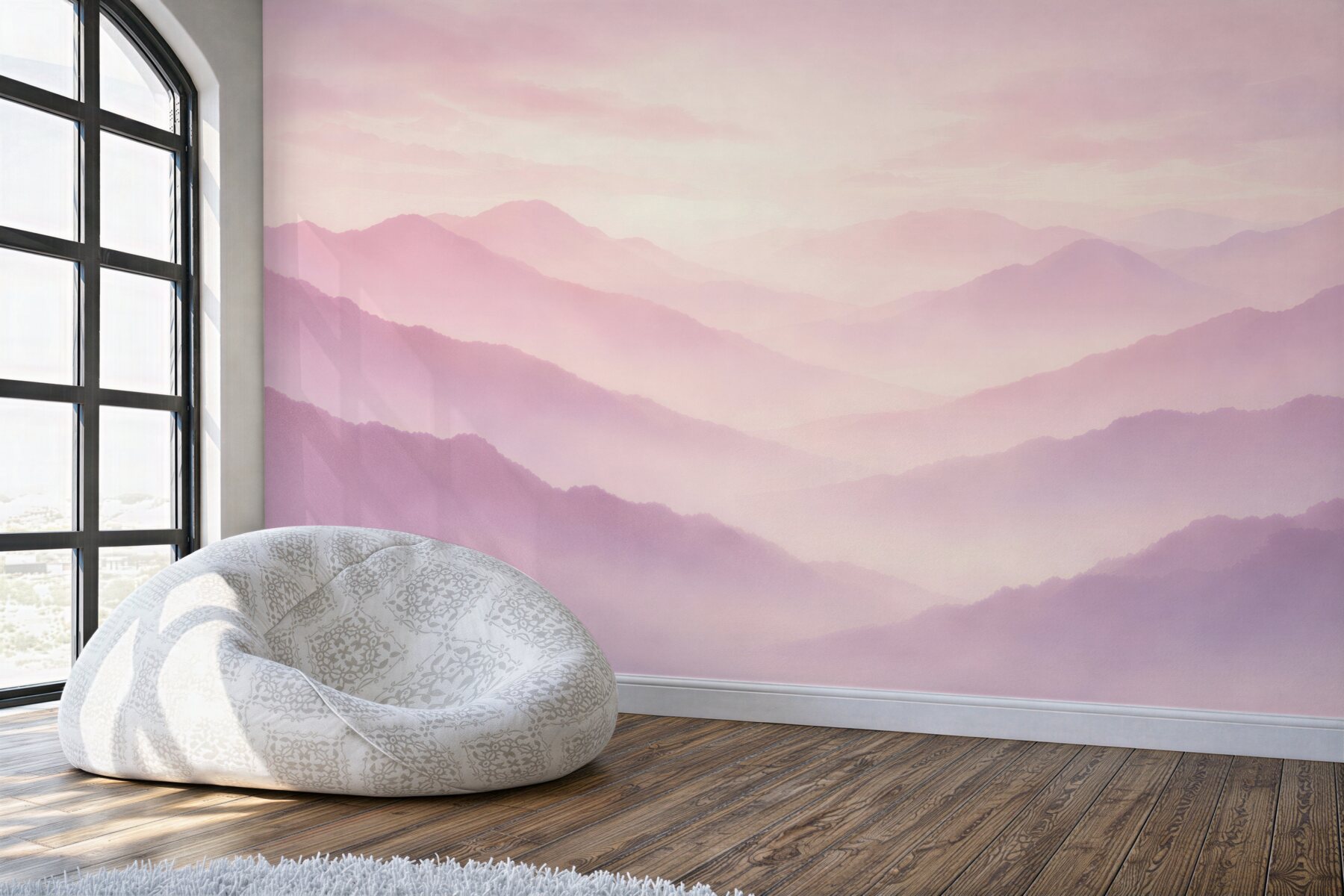 Fototapet Munți pastel la răsărit